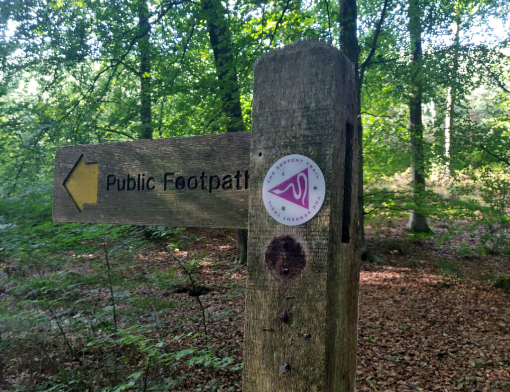 Sign board for the Serpent Trail