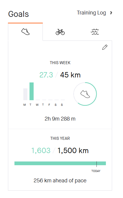 setting goals for running in strava